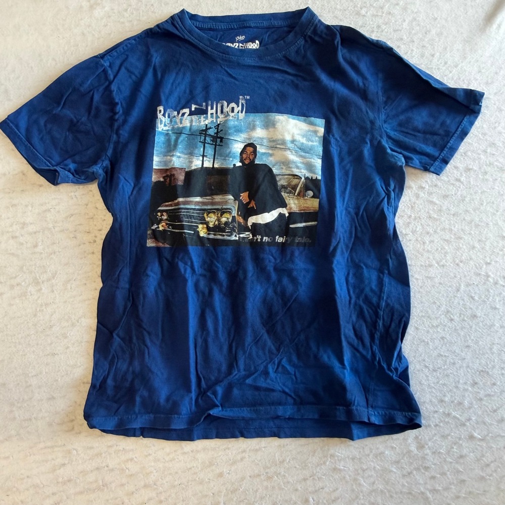 Philcos Boyz N The Hood Graphic T-Shirt Mens Medium Blue Short Sleeve Ice Cube